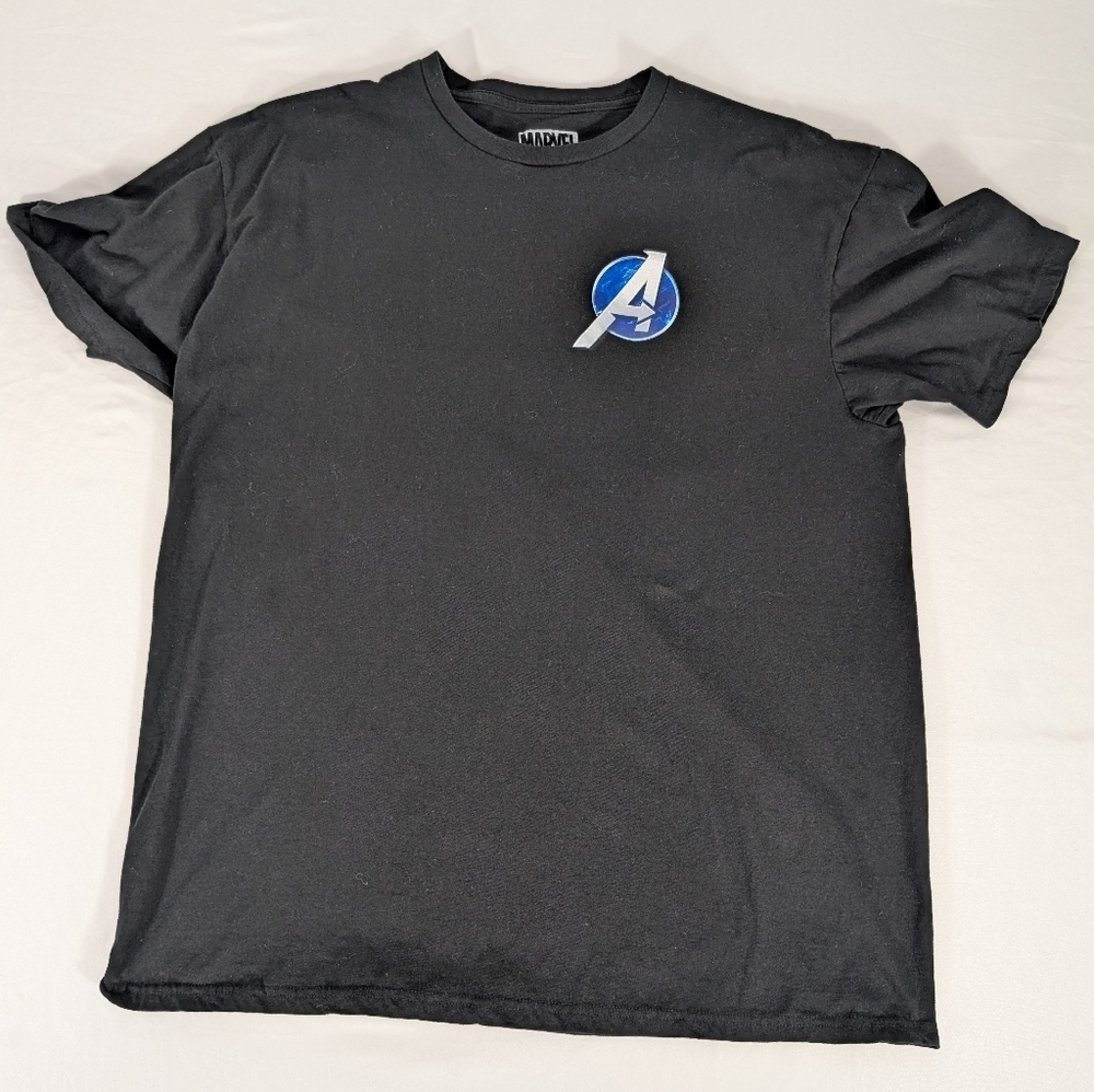 NEW Marvel Avengers Game Promo Black and Blue Logo T-Shirt Men's Size XL
